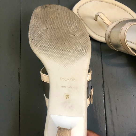 White Prada Sandals - Picture 8 of 9